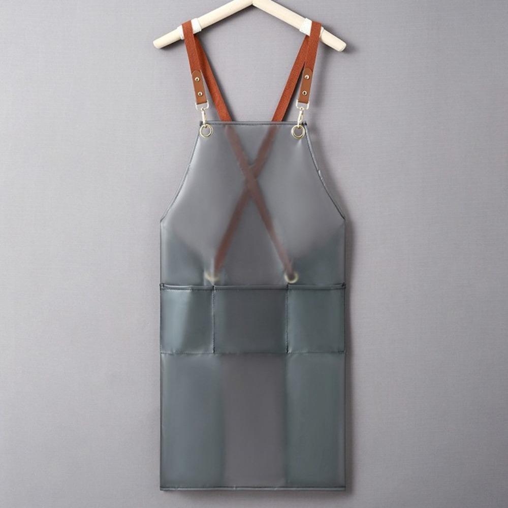 Transparent Cooking Aprons Waterproof Painting Apron Fashionable Household Apron  for Adults