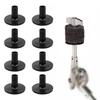8 Pieces/set Plastic Long Cymbal Sleeves with Flange Base for Drum Set Percussion Instrument Parts Accessories Black