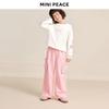 MiniPeace Girls' Spring Casual Denim Trousers