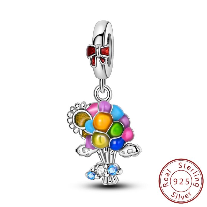 Настоящая медь Циркон Бабочка Дорожный кулон Шармы Бусины Подходят для оригинального колье-браслета Mula Женские украшения