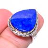 Кольцо из чистого серебра 925 пробы с натуральным лазуритом ручной работы S.7 U9j64