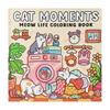 Meow Life Coloring Book Happy Cat Moments Illustrations Single-Sided Pages Cute Feline Scenes Cat Coloring Book for Cat Lovers And Teens