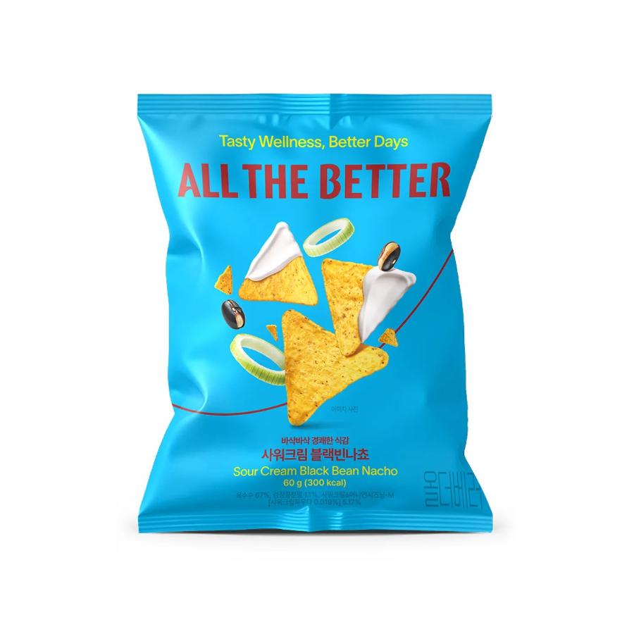 ALL THE BETTER Sour Cream Black Bean Nacho 60g*8bag