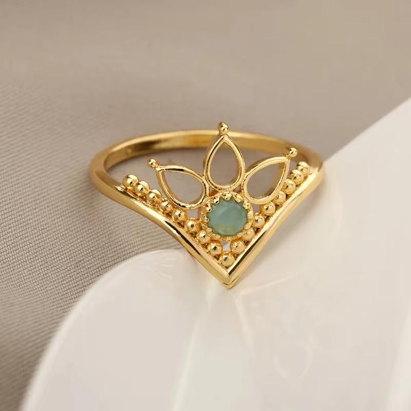 Glowstone Кольца Луна Солнце Кольца Элегантные Женские Винтажные Золотой Цвет Нержавеющая Сталь Мини Кольцо Подсолнух Украшения Рождественские Подарки