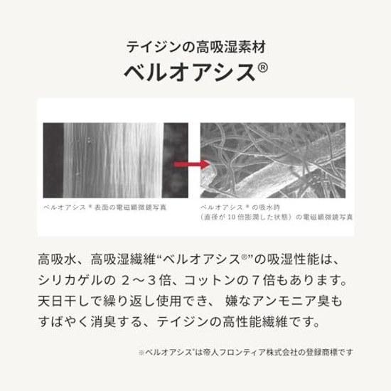 Teijin PRO CONTROL Влагопоглощающий лист Односенсорный Многоразовый Влажность Дезодорация Поглощение Выпуск Колокольчик Оазис Кровать Матрас Футон Сделано в Японии Серый