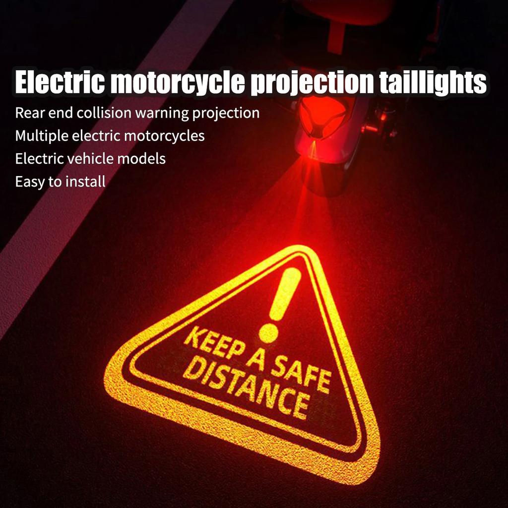 Motorcycle LED Turn Signal Lamp Brake lights Safety Warning Flash Tail light 22SMD Projection Light Anti Rear End Collision 12V