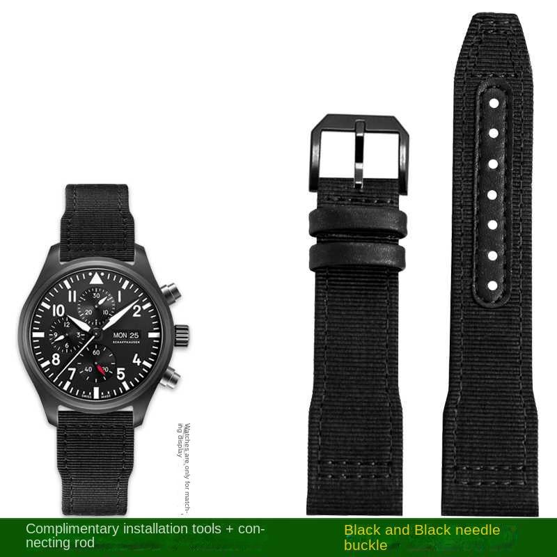 20мм 21мм 22мм Нейлоновый ремешок для часов для IWC Universal Pilot Mark 18 Spitfire Fighter Portugal Series Канвасовый ремешок для часов Браслет