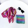 Y2K Liquid Silver Hair Scarf Soft Wrap Punk Bandana Turban Accessories Laser Color Hair Band  Girls
