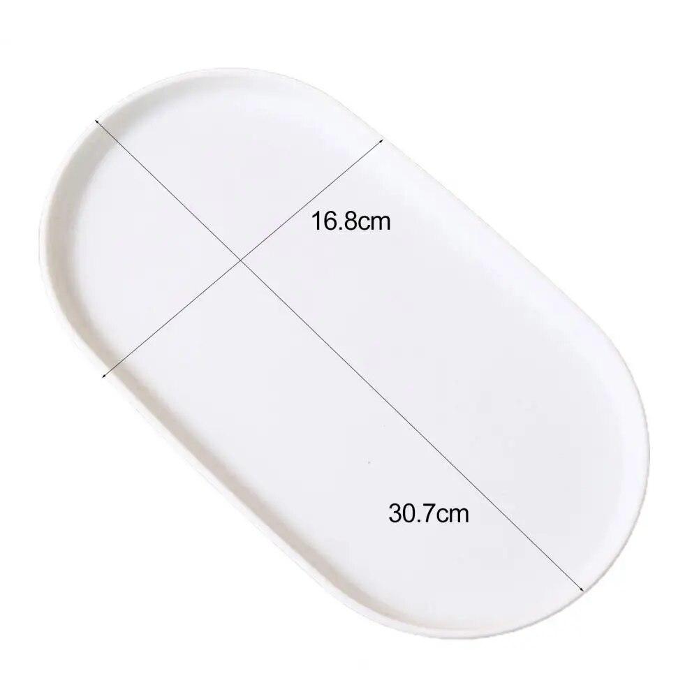 Поднос для десерта, штабелируемый овальный поднос для еды, блюдо без косы, тарелка для закусок, многоразовая тарелка для еды с гладкими краями для кухни