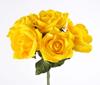 Yellow Foam Rose 25cm 6pcs | LW29470_0 5
