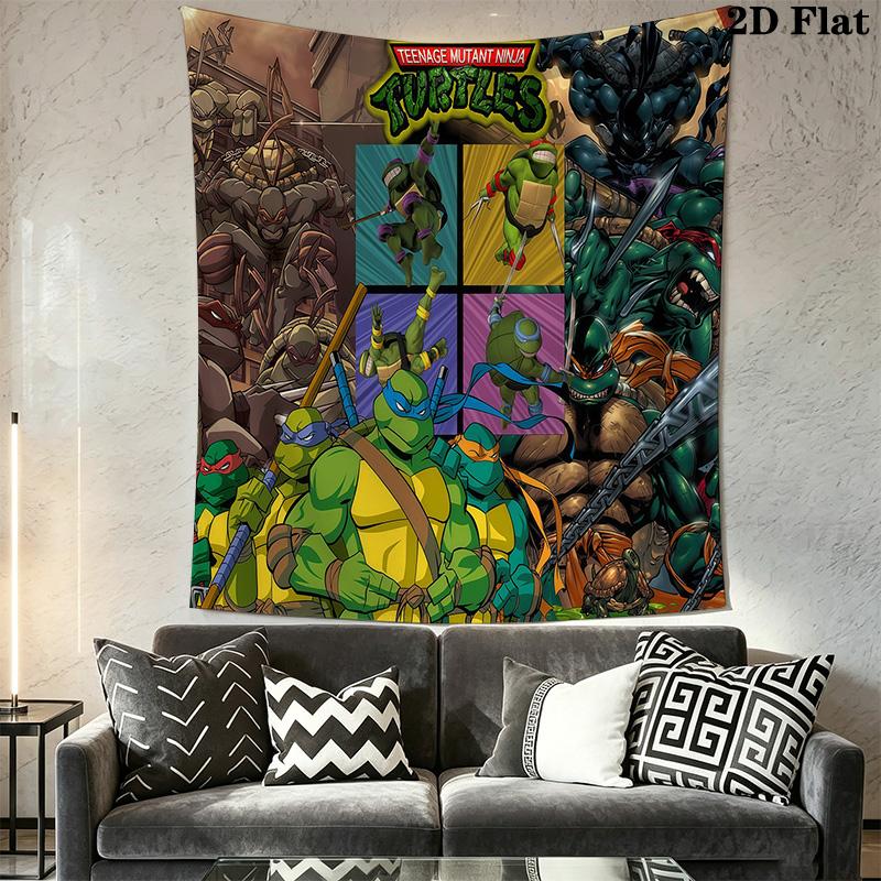 Mutant Turtles Urban Warriors Tapestry Fashion Print Wallmounted Home Decor Wall Decoration Soft