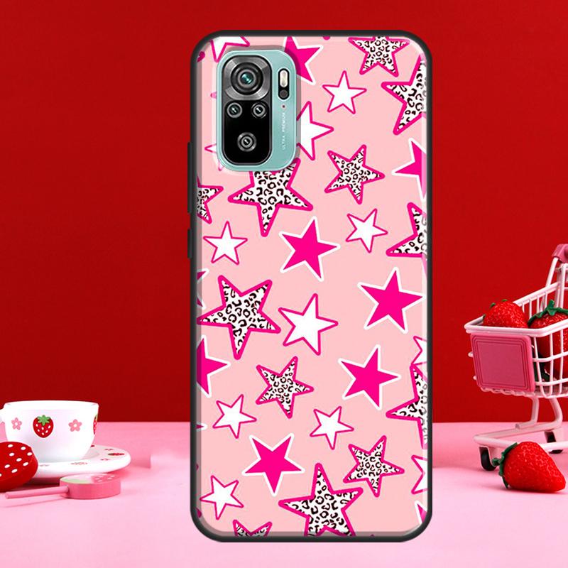 Преппи звезды молния розовый Для Xiaomi Redmi Note 8 9 10 11 Pro Note 10S 9S 11S Чехол Для Redmi 9 10 9T 9A 9C Coque