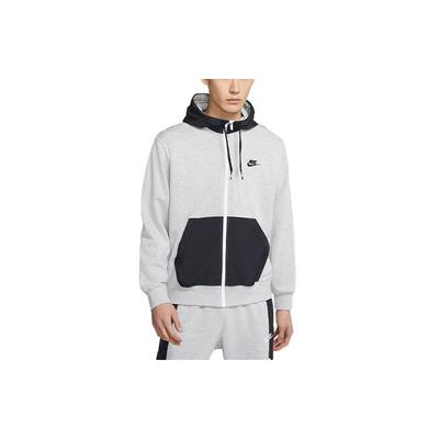 Спортивная куртка с капюшоном на молнии во всю длину, мужская верхняя одежда, пятнисто-серая CZ9945-050