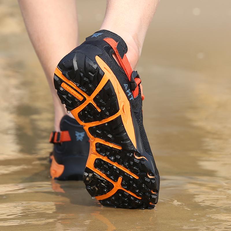 HUMTTO Летняя походная обувь, модные уличные быстросохнущие пляжные сандалии для мужчин, дышащие нескользящие мужские кроссовки для горной воды