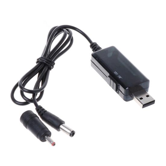 USB to D.C 5.5/3.5mm Power Cable Portable USB Power Booster 5V to 9V/12V Step Up Converter for Router Modem & Small Electronics