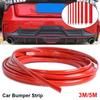 1Roll 3M/5M Red Decorative Strip Thickened Self-adhesive Bumper Strip  Prevent Body Scratches