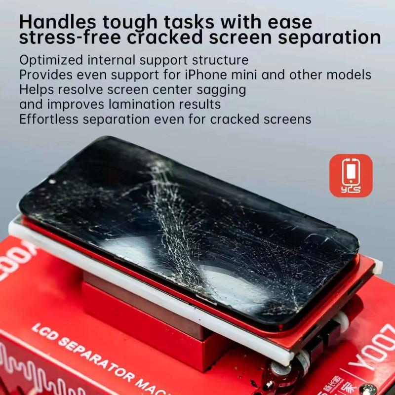 YCS Q20 Visual Separation Mold Universal for 99% Flat & Curved Screens Bracket Free Strong Suction Phone LCD Screen Repair Tools