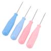 4 Pcs Awl Tool Incisive Sturdy Sewing Awls Tools with Plastic Handle for DIY Leather Craft Sewing