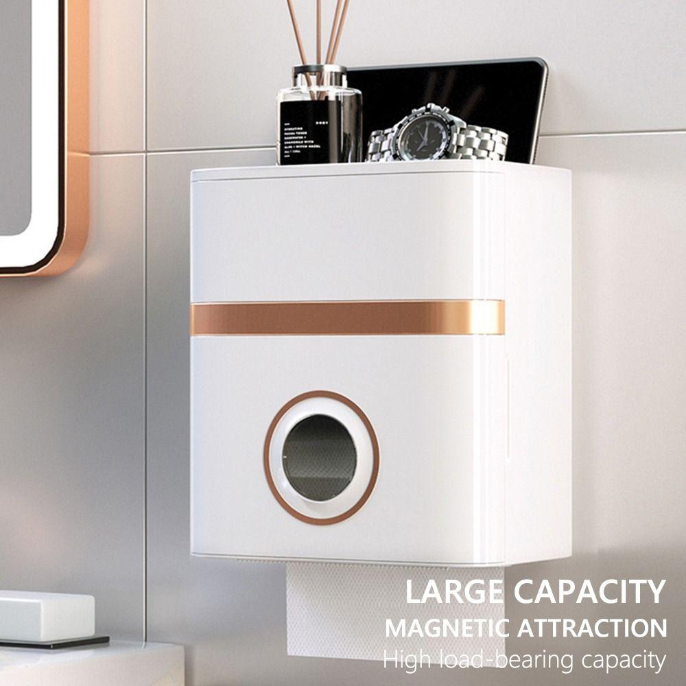 1Pcs Waterproof Toilet Paper Holder Light Luxury Style Roll Paper Storage Box New Tissue Box