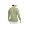 Nike Пуловер с круглым вырезом и логотипом Pure Color, футболка с длинными рукавами, мужские топы, масляно-зеленый DX0895-386