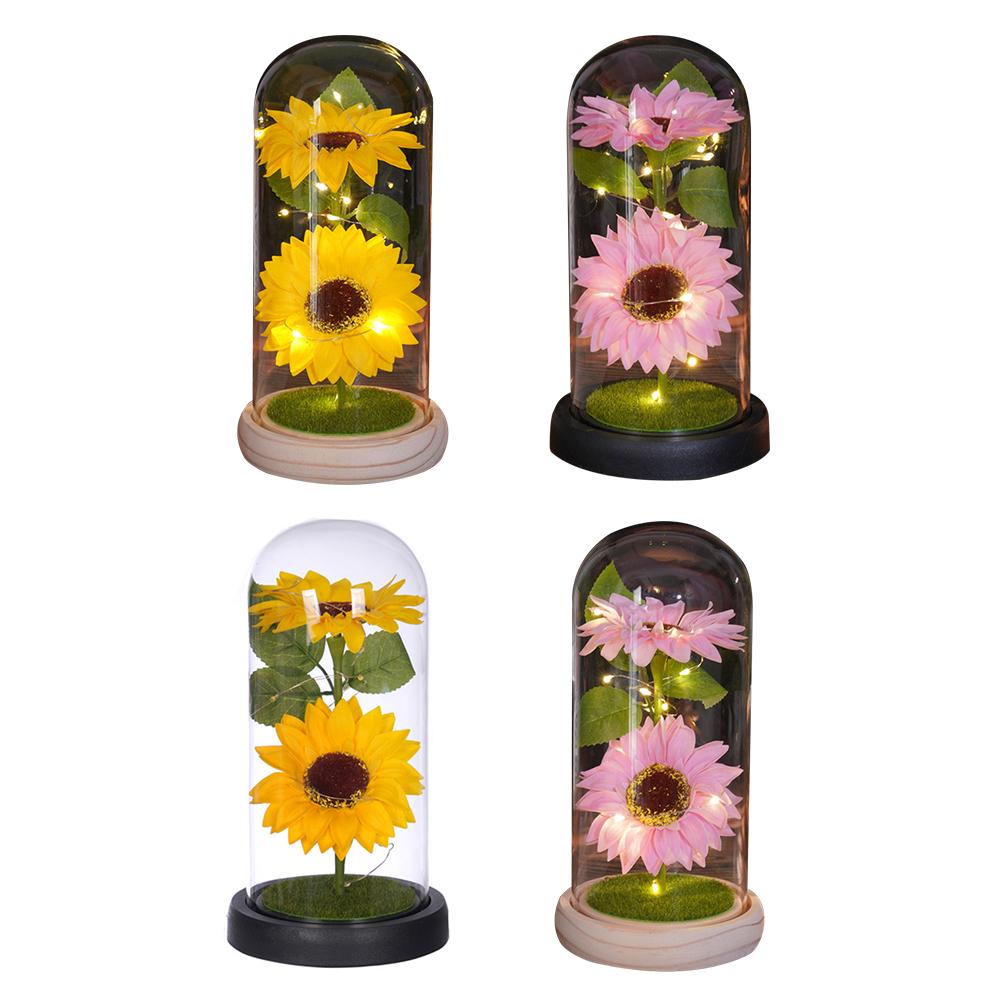 Artificial Flowers Colorful Sun Flower Gift Light Up Sun Flower Wedding Decoration