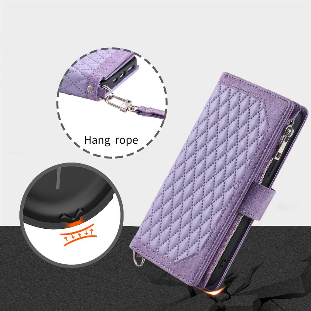 Luxury Strap Leather Flip Phone Case For Samsung Galaxy S8 S9 Plus S10e S20 S21 Fe S22 Note 8 9 10 20 Ultra Wallet Bracket Cover