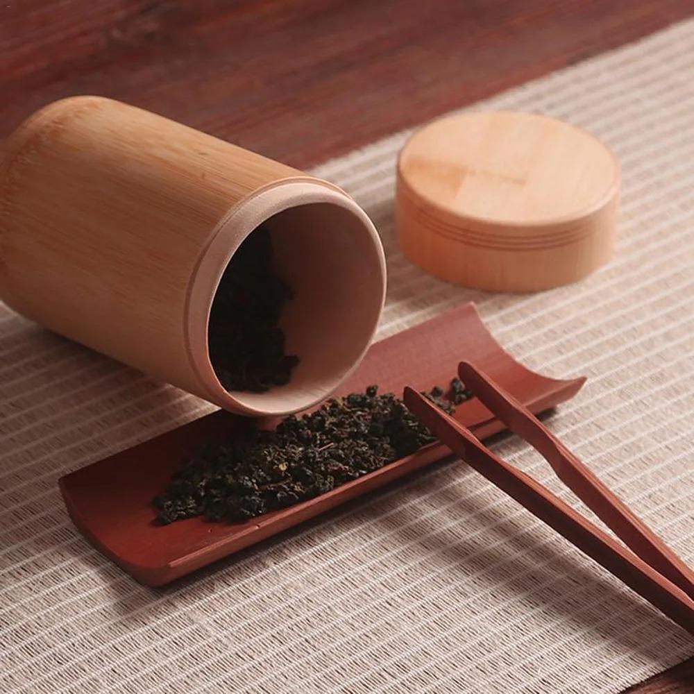 Бамбуковая чаша для матча, многоразовая банка для хранения чайных листьев, новая чайная утварь, набор для приготовления матча, аксессуары