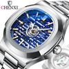 Automatic Mechanical Watch Men Clock Top Luxury Brand Skeleton Hollowed Watches Waterproof Luminous Wristwatches