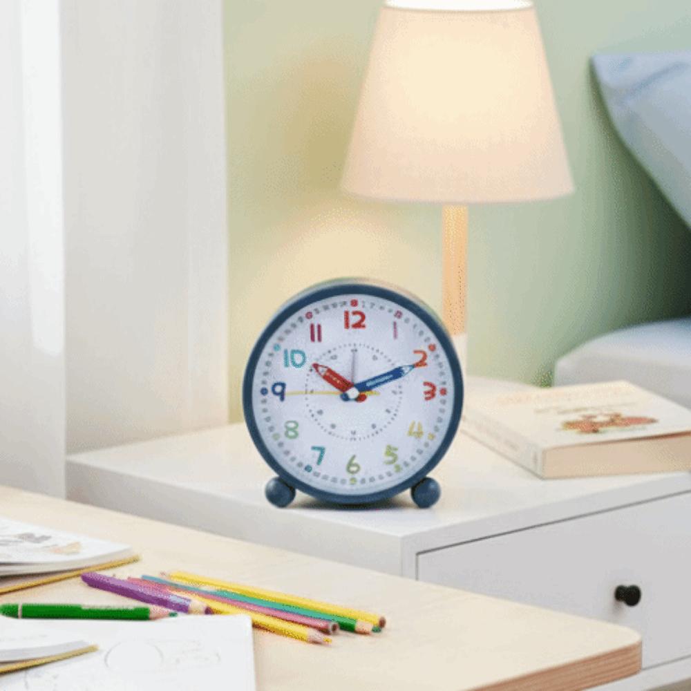 Pencil Design Children's Alarm Clock Battery Operated Time Planning Clock Bedroom Decor