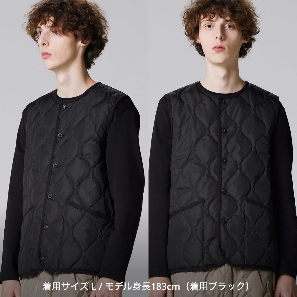 Taion Унисекс Милитари Жилет с круглым вырезом и пуговицами 004B2ML-1