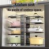 Multi-Function Retractable Kitchen Storage Rack for Sink and Tableware
