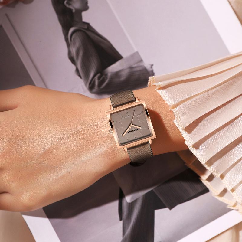 KIMSDUN Золотые брендовые женские часы Poemon, женские именные часы, водонепроницаемые кварцевые часы, модные минималистичные часы, элитные женские часы