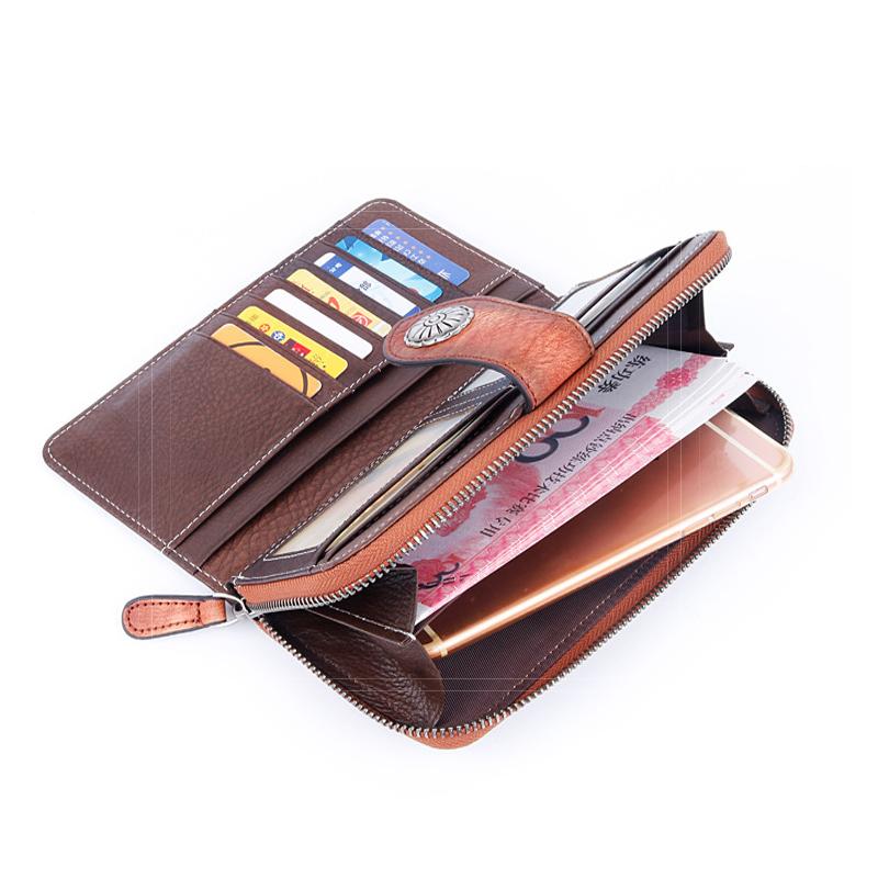 Johnature Винтажные женские кошельки и кошельки, кошелек для телефона из натуральной кожи, повседневный мягкий кошелек из воловьей кожи, держатель для карт