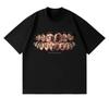 Mens Streetwear Cotton Tee With Abstract Graphic Print - Loose Fit Short Sleeve T-Shirt Fall