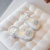 Summer new girls sandals fashion bow bag head beach shoes little girl show bright diamond princess shoes