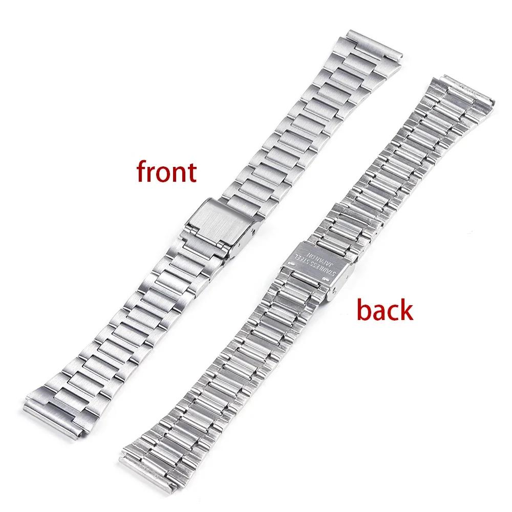 18-мм металлический ремешок для часов Casio F108 F-91W A158W A168 F105 AE1300 AE1200, браслет из нержавеющей стали, мужские женские аксессуары для часов