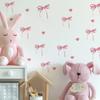 1PC Pink Bow Love Home Decor Stickers Closet Stickers Girl Heart Bedroom Wall Stickers Home Decoration Accessories