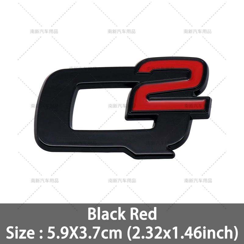 RZUD8 3D Metal Q2 Q4 Letter Badge Rear Giulia Stelvio Trunk Emblem Car Stickers For Alfa Romeo Giulia Stelvio Car Styling Accessories