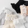 Носки для девочек, детские осенние новые хлопковые детские кружевные носки с оборками, модные эластичные детские носки для принцесс