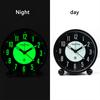 Простой металлический круглый 4-дюймовый светящийся будильник, портативный, бесшумный, ночник с защитой от падения
