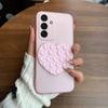 Чехол-присоска в форме сердца для Samsung Galaxy S26+,S26,S25+,S25 FE,S25,S24+,S24 FE,S24,S23 FE, полупрозрачный матовый, ударопрочный, мягкий, из ТПУ