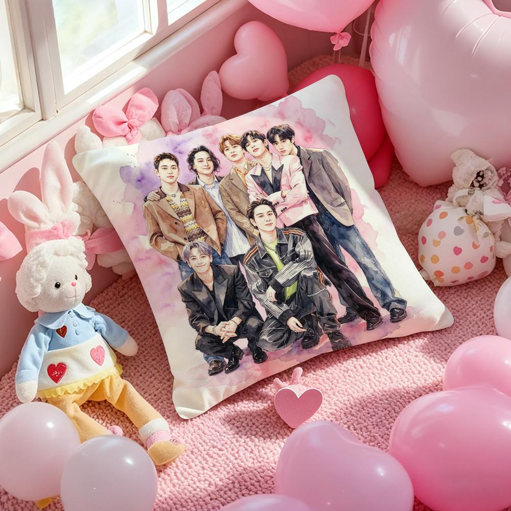 Kpop GGGGOT Cushion Cover Pattern Printed Pillowcase for Living Room Sofa Cushion Cover Bedroom Decor
