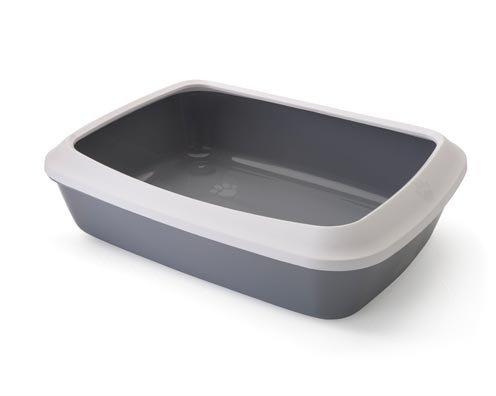 Savic | Iriz | Oval Litter Tray with Rim 50cm - Gray 50cm