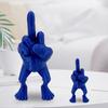 2Pcs/Set Middle Finger Figure Statue Desktop Flip-off Hand Figurine with Legs Rebellious