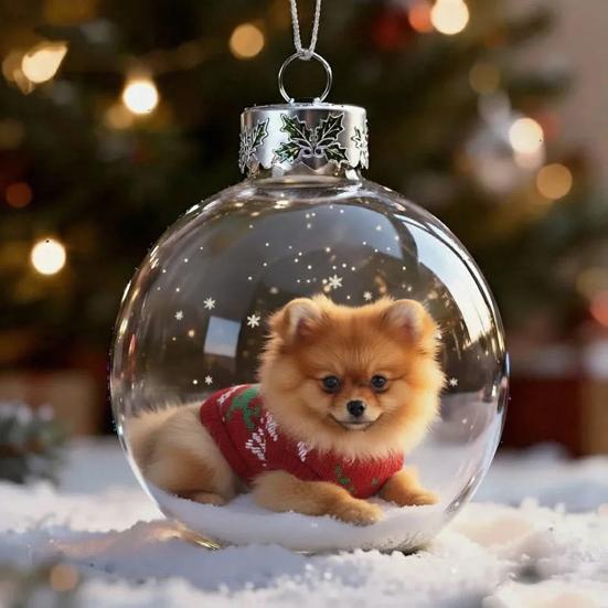 Рождественские акриловые украшения с птицами 2D Кардиналы Животные Украшения на елку Ручной работы Праздничные