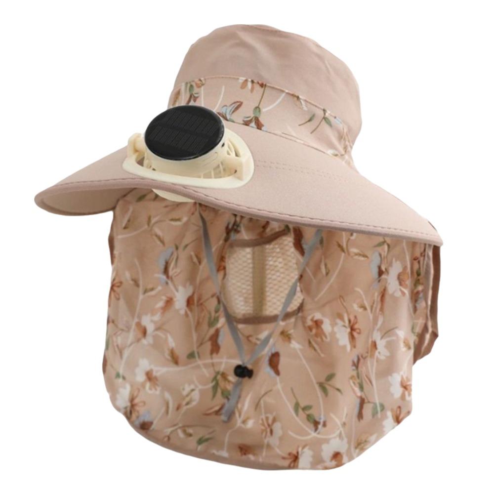 USB Charging Sun Cap Breathable Fisherman Hat Door Fan Solar Fan Cap  Cycling