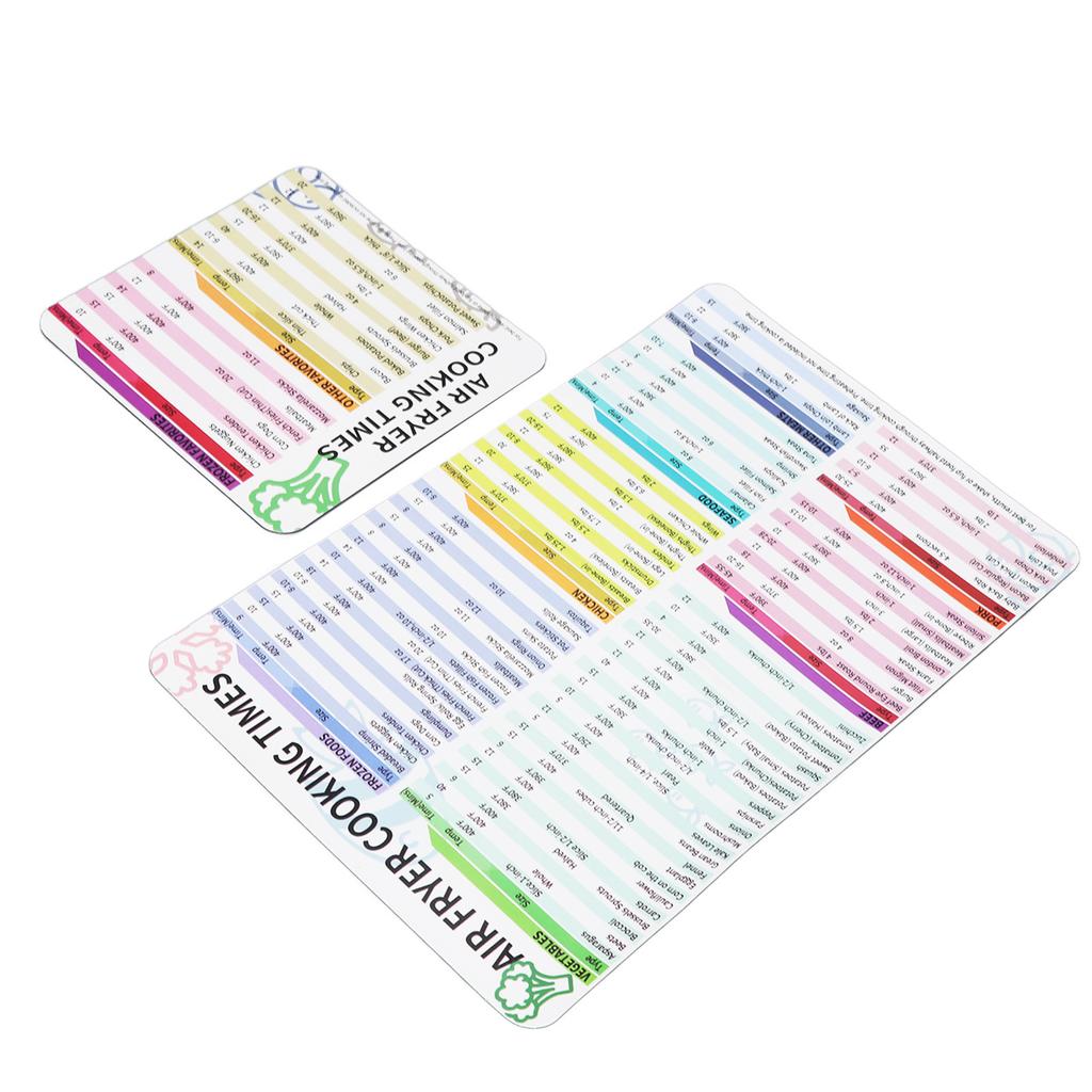 Fryer Cooking Times Chart Fryer Magnetic Cheat Sheet Cooking Frying Time Reference Guide Cookware
