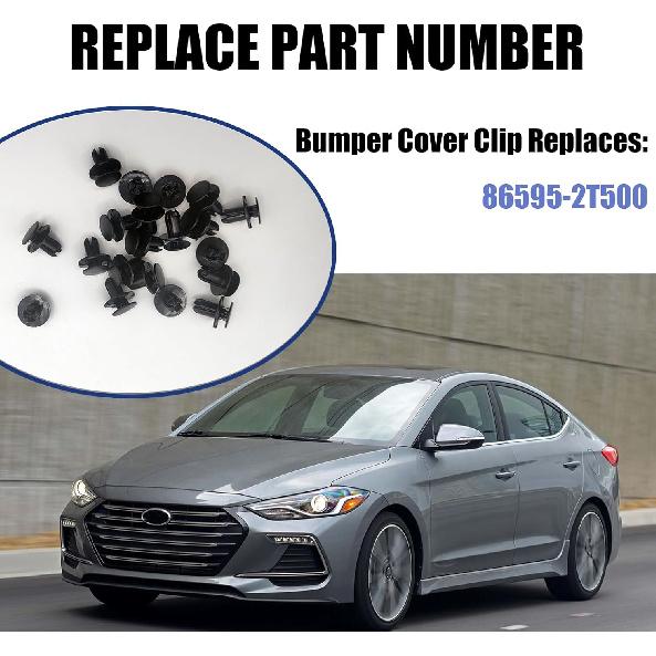 20 шт. Зажим-фиксатор типа "пистон" для подкрылка, Совместим с Kia Hyundai Elantra Equus Genesis Ioniq Kona Accent Azera Santa Fe Sonata Tucson