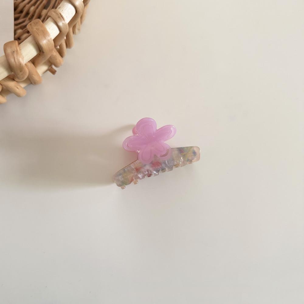 Colorful Flower Hair Claw Sweet Floral Hairpin Retro Crab Clip