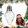 1/2pcs Christmas Bulb Gift Jar  Fillable Xmas Light Bulbs Shape Clear Ornaments  Large Plastic Empty Candy Cards Jars